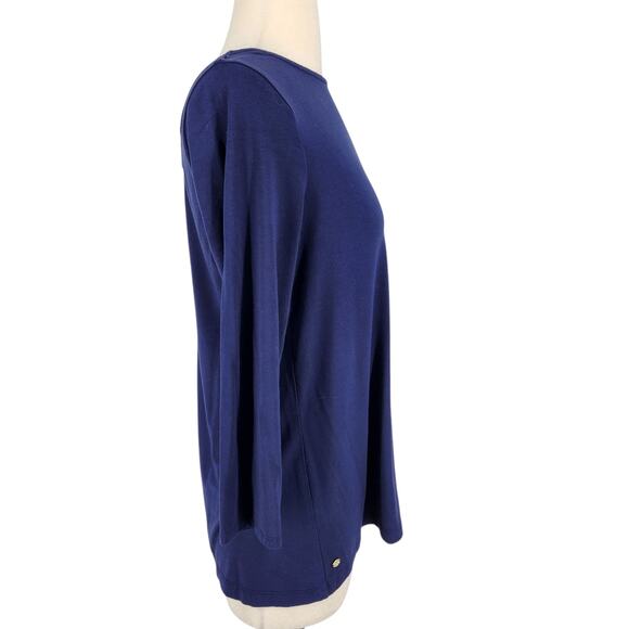 SALE Lilly Pulitzer Open Back Soft Minimal Top Blue Womens Size Small - Picture 7 of 8